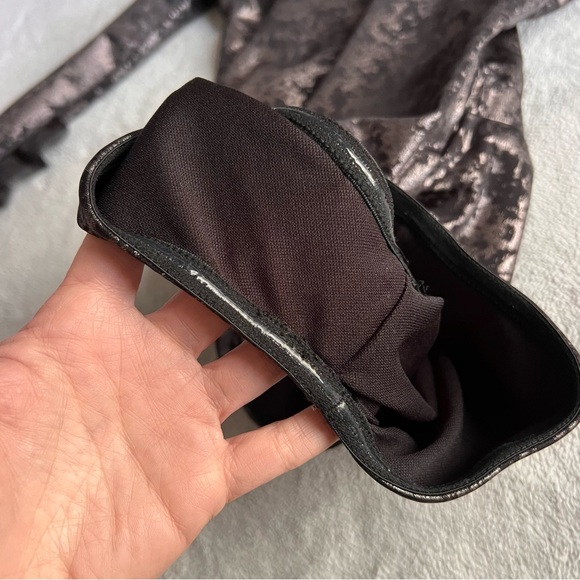 Tenth House Dance Metallic Foiled Ruffle Leotard Performance Stage Costume Black - Picture 11 of 13